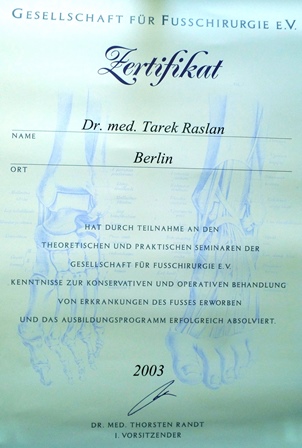 Fußspezialist Hallux valgus Berlin Dr raslan 