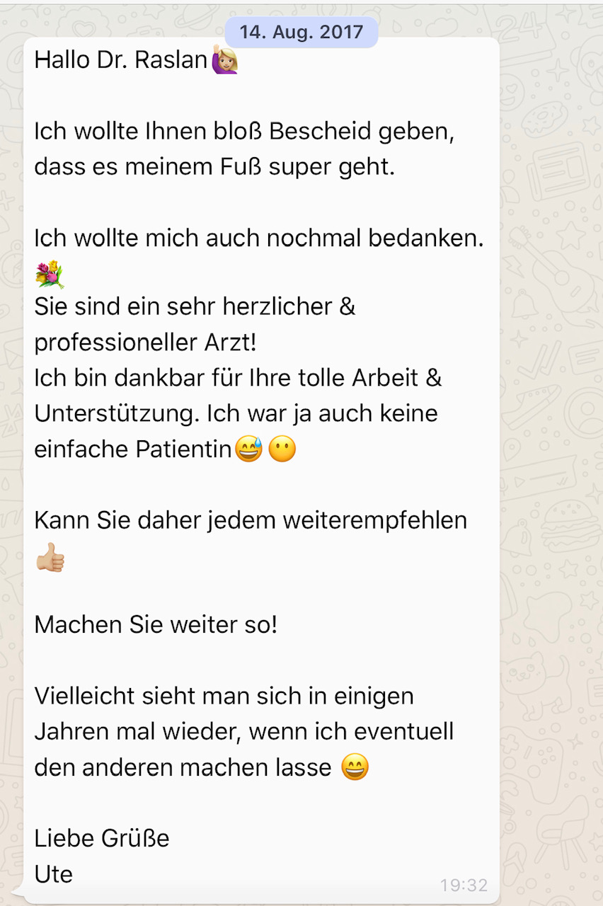 danke an Fußspezialist Dr.Raslan Berlin 5621